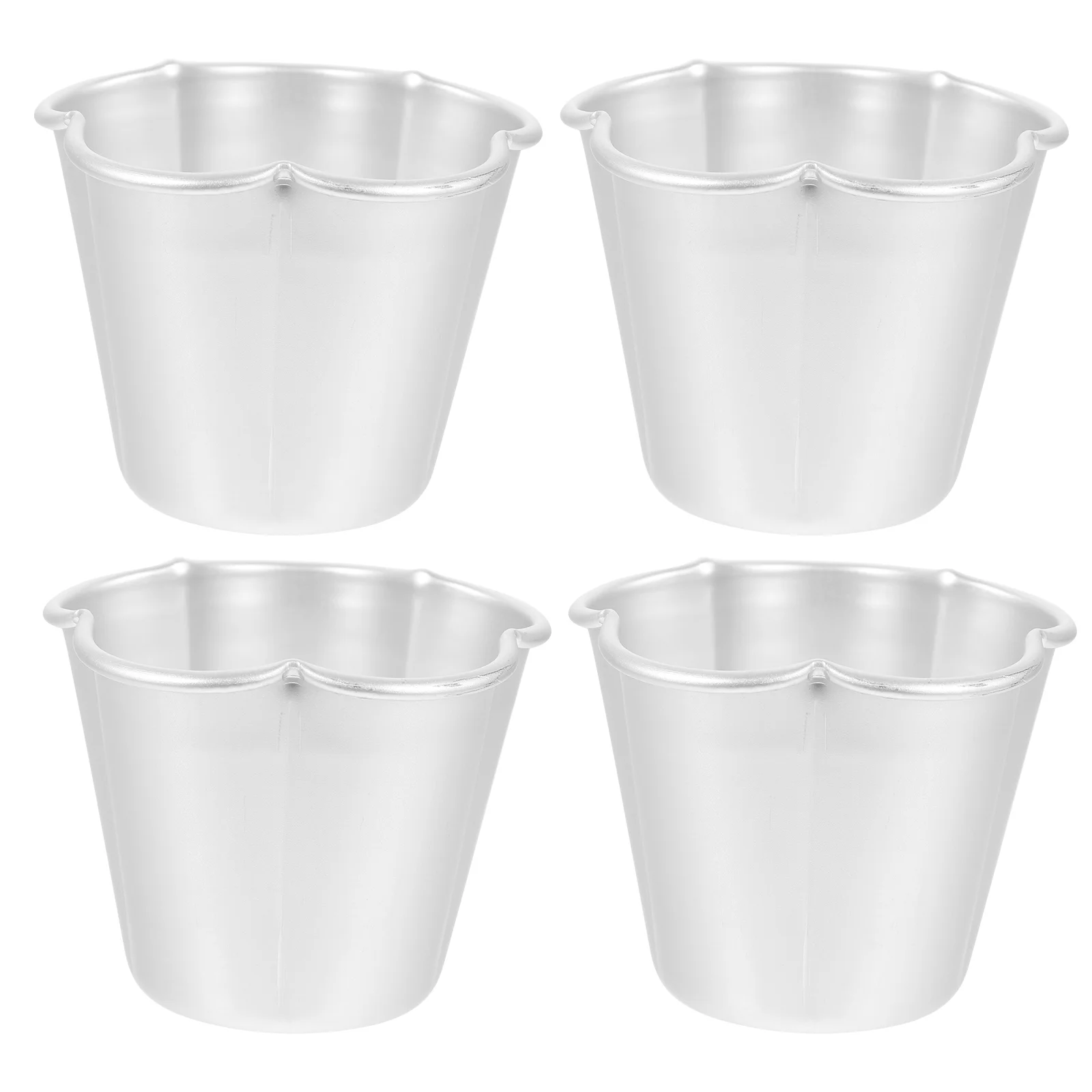 

4Pcs Flower Pudding Molds Cake Molds Cupcake Muffin Cups Tools for Caramel Jelly Pudding Egg