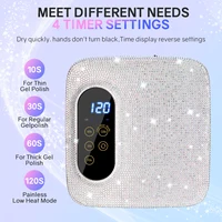 72W Rechargeable UV LED Cordless Nail Lamp Professional Gel Polish Light With 4 Timer Setting Display Auto Sensor for Salon Home 2