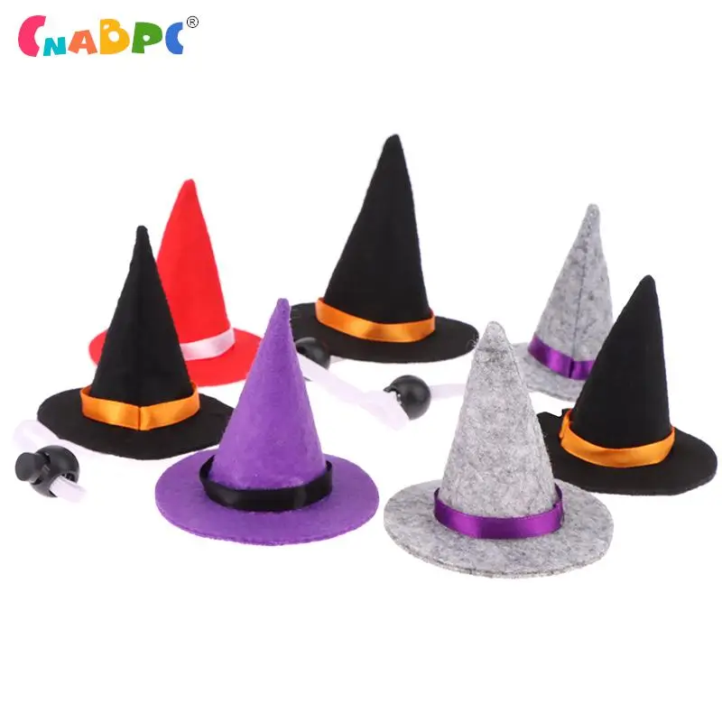 

Mini Witch Hat Bottle Halloween Hatsmini Decor Cover Small Sombrero Covers Party Doll For Miniature Cap Home Decoration