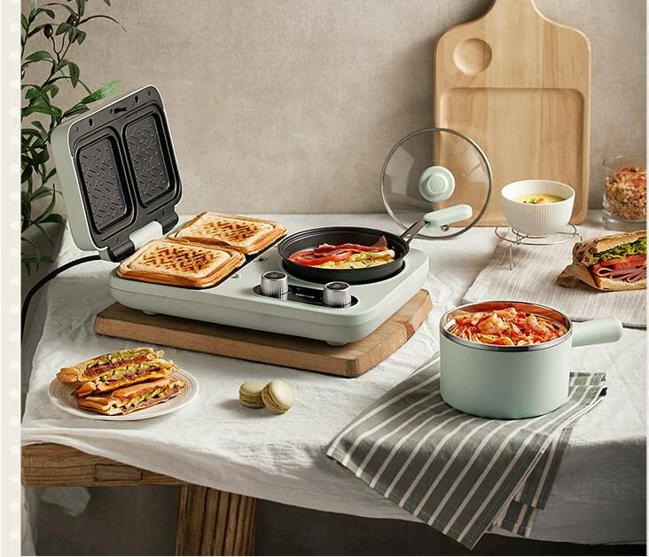 Bear toaster sandwich maker electric baking pan electric hot pot multi-function breakfast machine DSL-A13F1 3in1 food cooker Fry