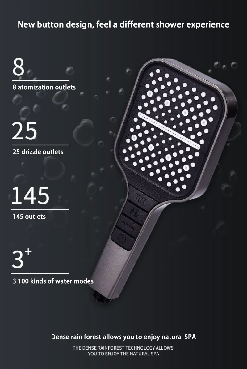 Description Picture 4 of itemLarge Shower Head 7 Modes Adjustable Shower Head High-pressure Water-saving Shower Mixer Nozzles Bathroom Accessories 2024 New