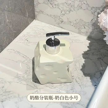 ขวดอิมัลชั่นขวดชีสสบู่แบบพกพาขวดเซรามิคแชมพูเครื่องจ่ายสบู่เหลวอุปกรณ์ในห้องน้ำ 8
