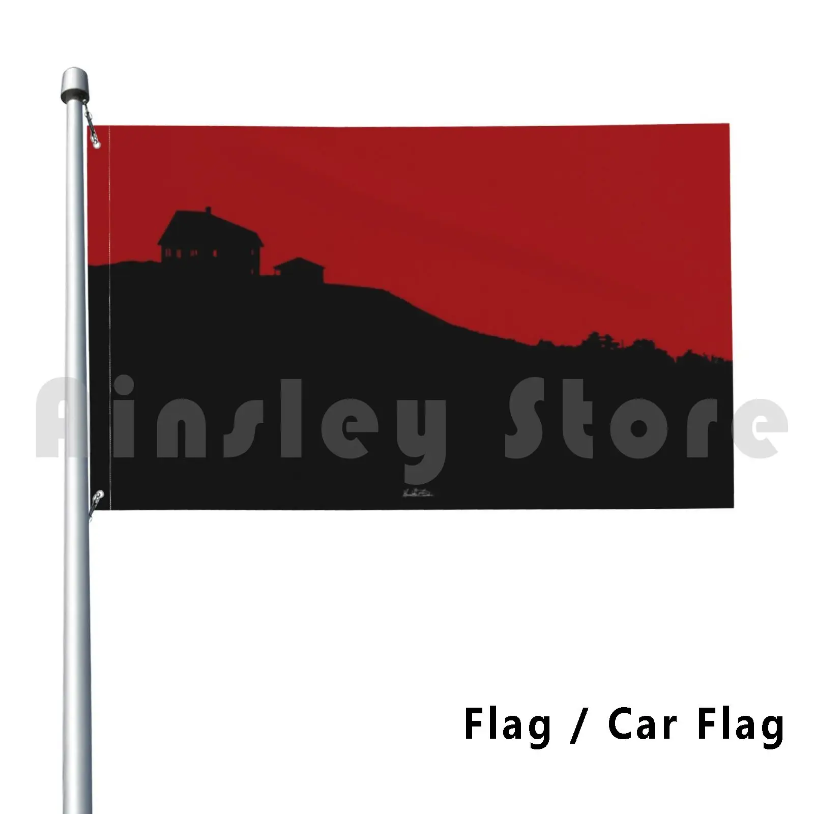 Photogaphie Modifié-Une Maison Au Bord De Outdoor Decor Flag Car Flag? Les De La Madeleine Paysage Maisons Mer