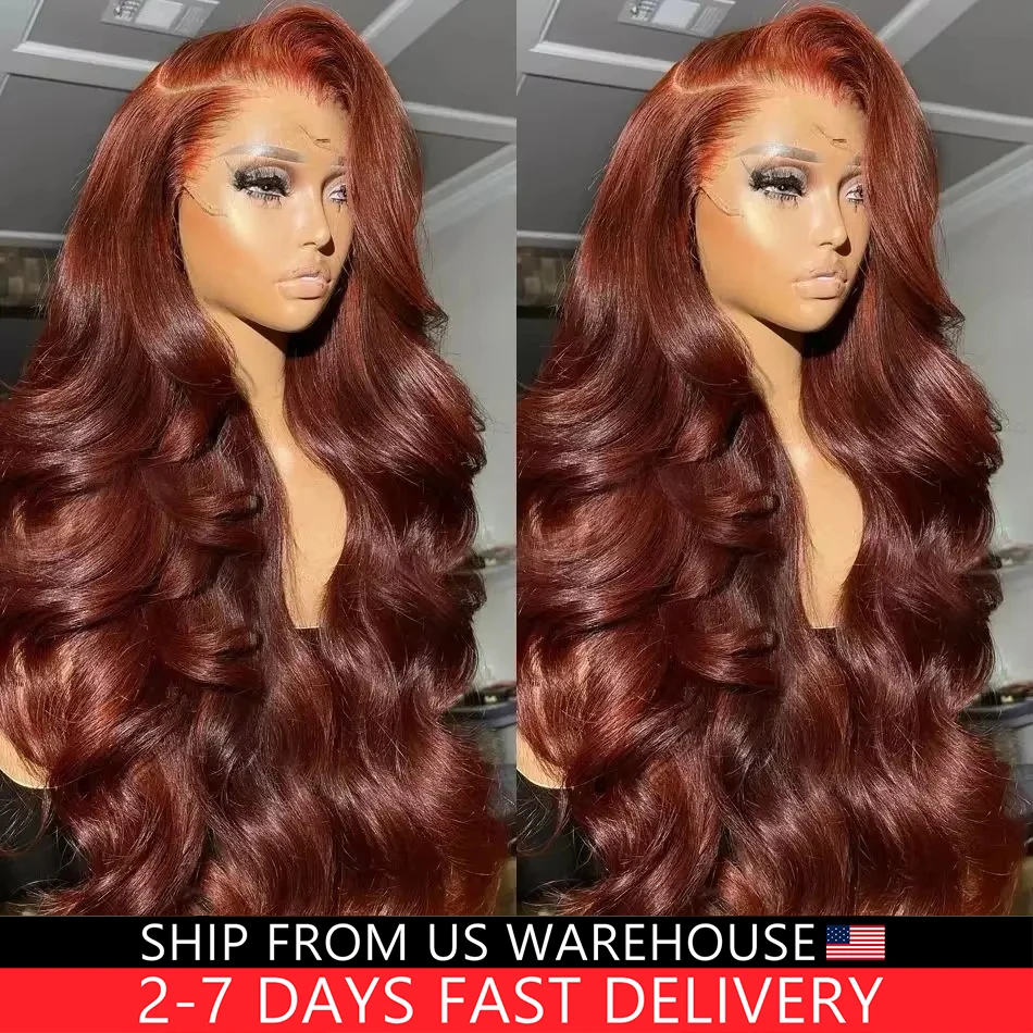 Lace Front Wig Human Hair Wig 30 40 Inch Reddish Brown 13x4 HD Lace Front Wigs Human Hair Body Wave 13x6 Colored For Women