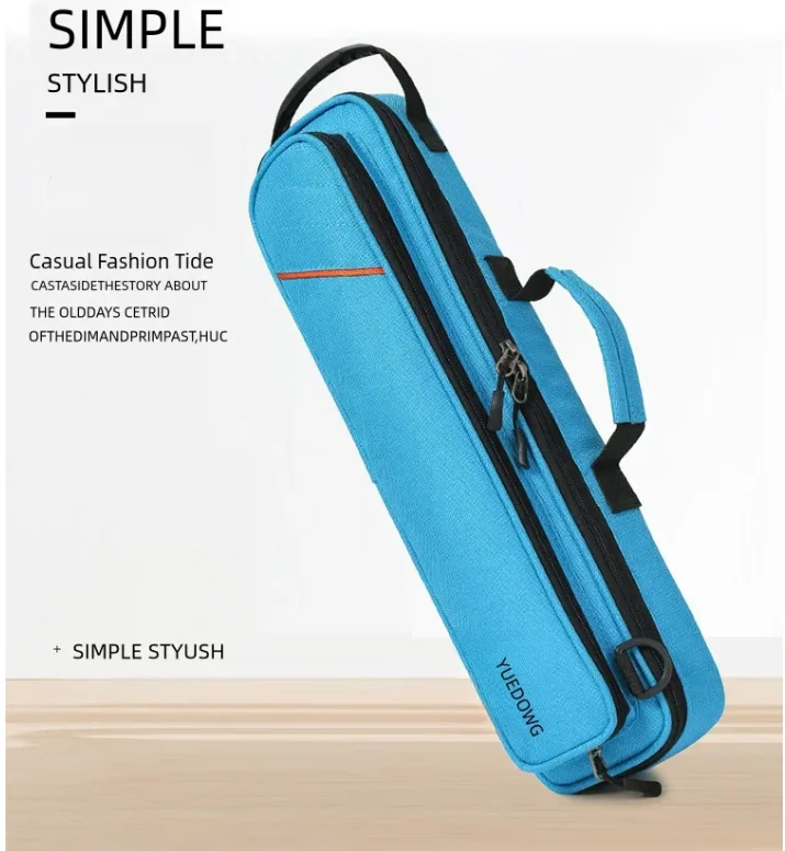 Flute Bag Musical Instrument Case 16/17 Holes Portable Shoulder Bag Saxophone Drumsticks Tool Trumpet Accessories