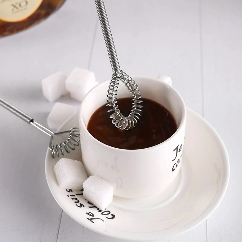 Egg Beater Mini Stainless Hand Held Spring Whisk Egg Beaters Wire Whisk Blender Milk Cream Butter Beater Kitchen Utensil Q1FD