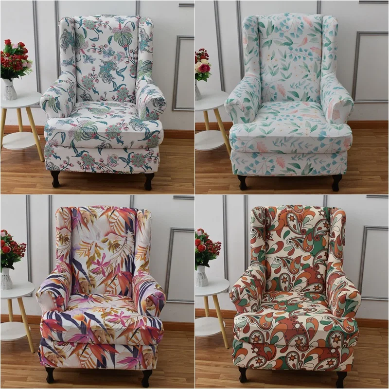 Wingback Chair Cover Slipcover Stretch Wingback Chair Covers Floral