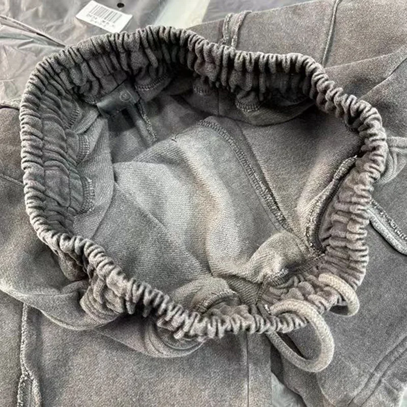 Heavy Fabric Casual Loose Washed THUG CLUB Shorts Men Woman Top Quality Drawstring Fashion Streetwear