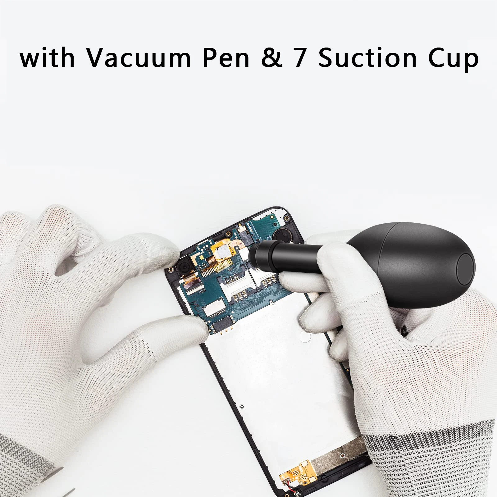 Lens Repair Kit With 7 Suction Cups Lens Sucker Manual Vacuum Pen For Watches