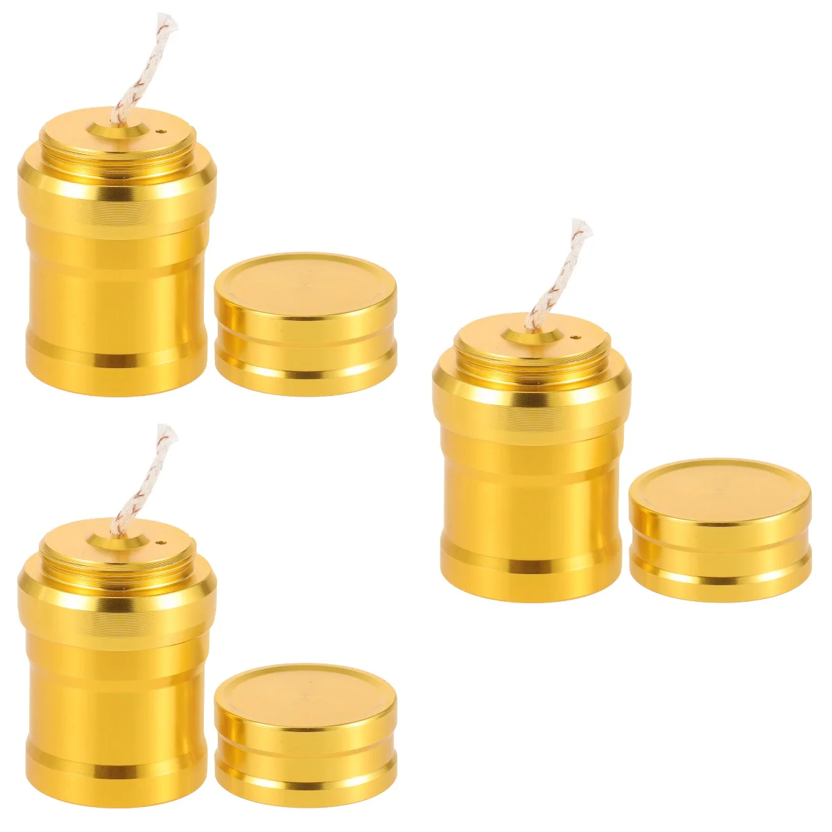 

3 PCS Mini Alcohol Lamp Heater Portable Burner Stove Indoor Tool for Camping Aluminum