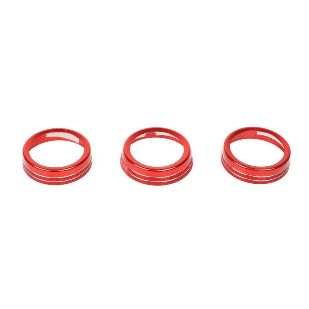 

3pcs AC Air Conditioning Sound Knob Cover Aluminum Alloy Button Ring Trim For Suzuki Jimny 2019 2020 Console Covers