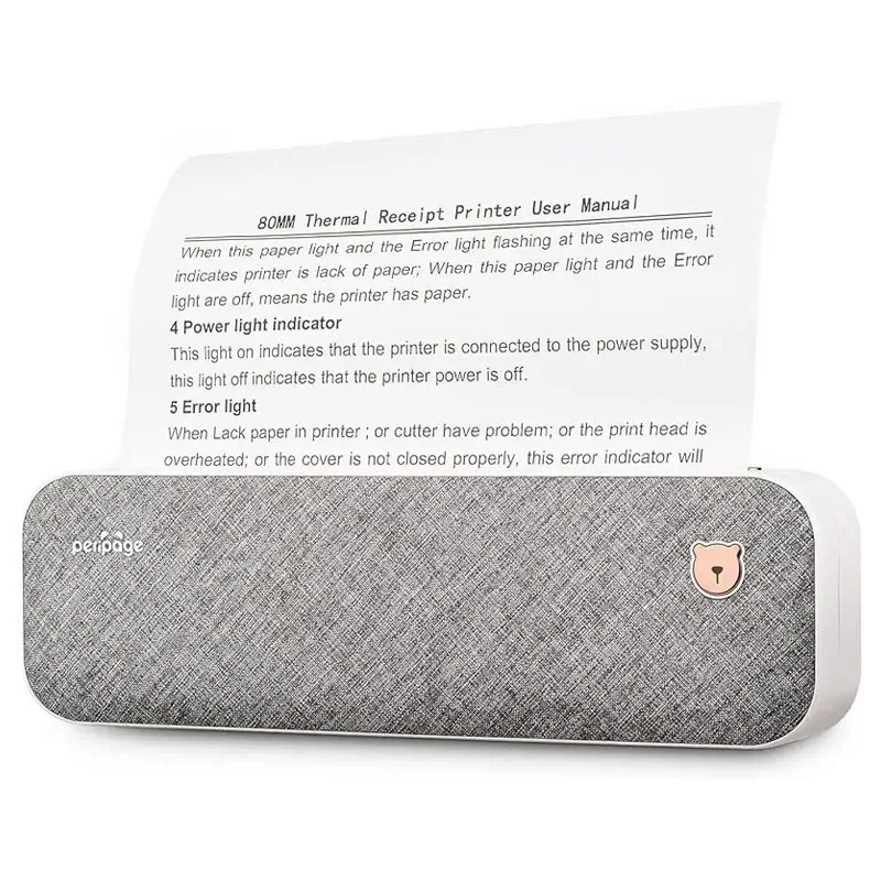 GlowMartPeripage A40 printer A4 paper portable USB BT wireless thermal mobile suitable for photo diary note memo printer