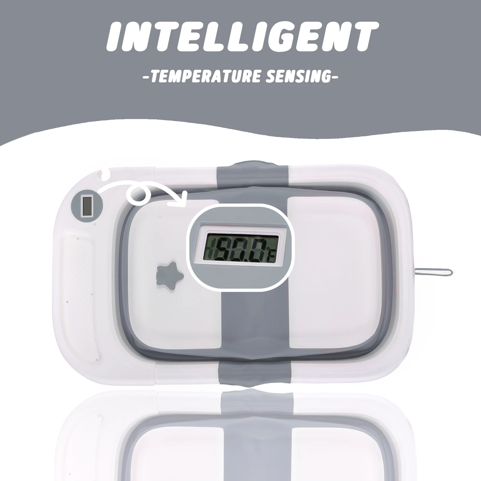 Baby Bath Tub with Cushion & Thermometer 2