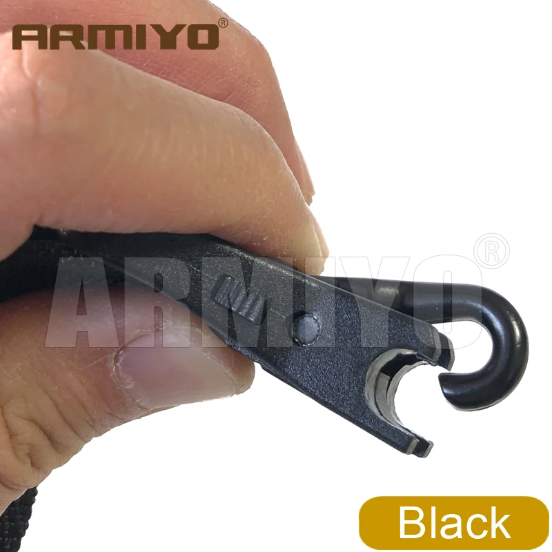 Armiyo Taktischer 191 Typ Metall-Schnallen-Schultergurt Multifunktionaler 2-Punkt Verstellbarer Nylongürtel Angeln Jagd Taschenträger – Detail 8