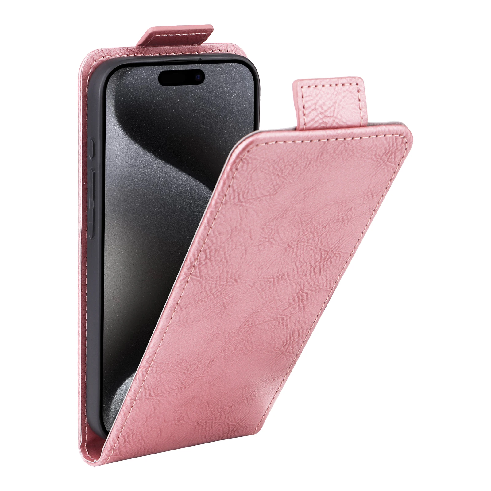 Luxury Retro Leather Flip Vertical Case with Card Holder and Stand for Smartphone Protection