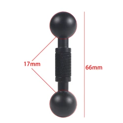 Universal Ball Head Adapter Clip Mount - Dual Ballhead 17mm
