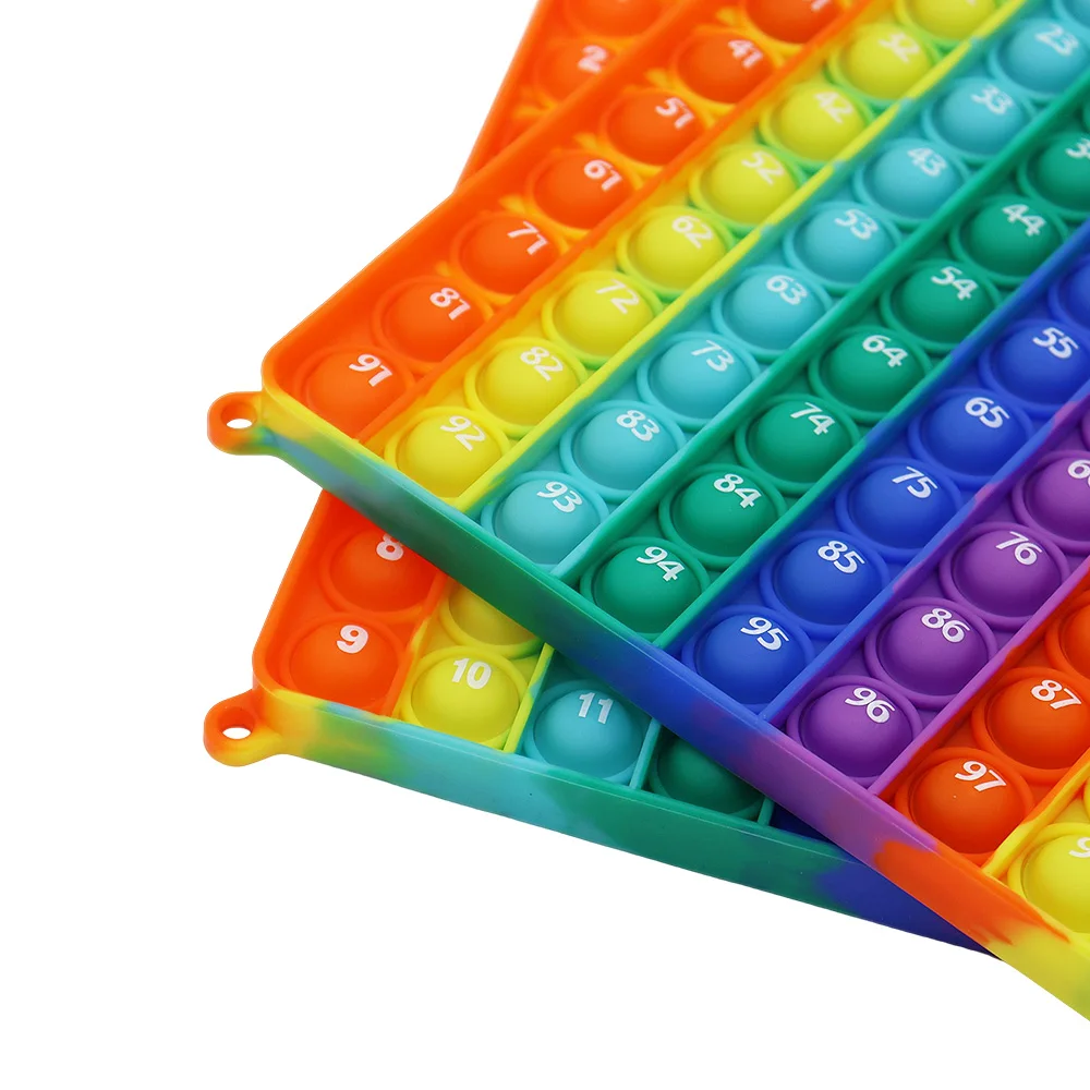 9x9 Multiplication 9 + 9 Addition 1-100 Counting Numbers Push Pop Bubble Fidget Sensory Math Educational Toys for Kids educational toys math toys