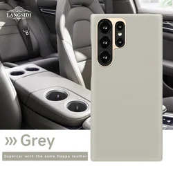 Original Cowhide Leather Magnetic Back Cover with Metal Frame - Galaxy S23 Plus (S23 series 4)