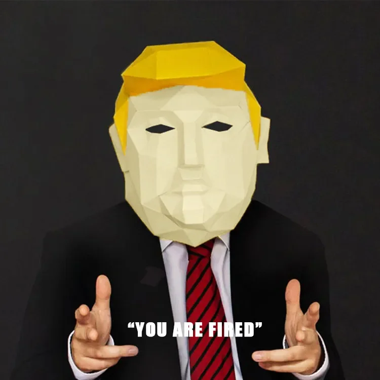Maschera Di Halloween Trump Cosplay 3D Papercraft Paper Adult Maskking Horror Masque Visage Costume Cyberpunk Giocattoli Fai Da Te Art Party