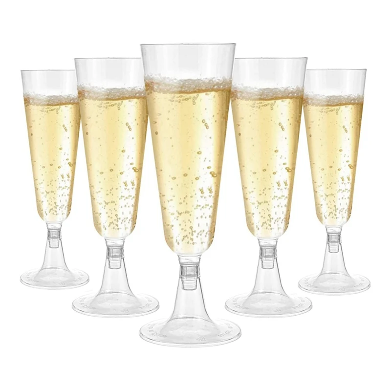 

Plastic Champagne Flutes Champagne Glasses Wine Glasses Party Wine Cups Reusable Stemmed For Garden Parties