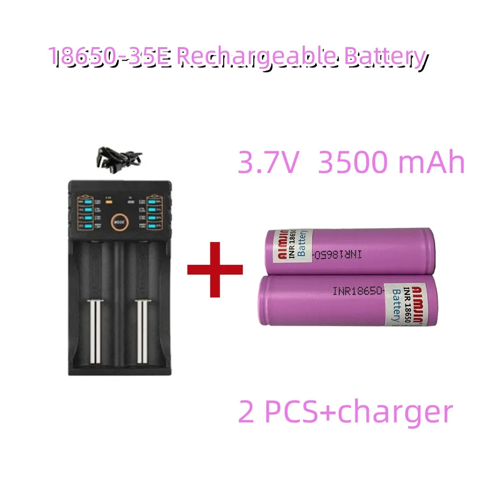 Batteria 3.7V 3500Mah 18650 Per Samsung 35E Inr 18650 20A Batteria Al Litio Lon Sostituzione Batteria Esterna + Caricabatterie