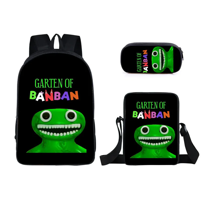 

Three-piece Set of Garten of Banban School Bag Game Shoulder Zipper School Bag Messenger Bag Pencil Bag Children Boys and Girls