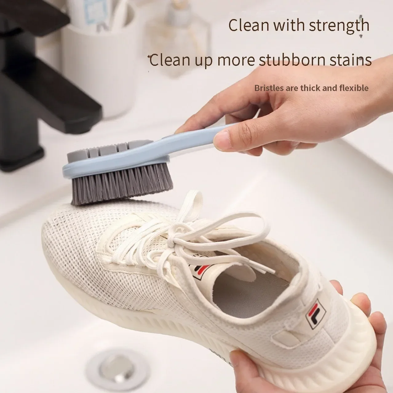 Double-sided Shoe Brush Enduring Plastic Shoe Washing Brush Suede Shoe Cleaning Brush Household Cleaning Tools Accessories 3