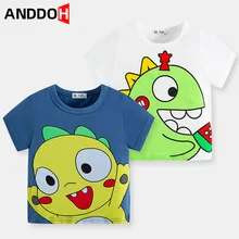 Camisetas de Anime para niños, ropa de manga corta para bebé, Camiseta con estampado de dinosaurio de dibujos animados, camisetas gráficas para niños 2022