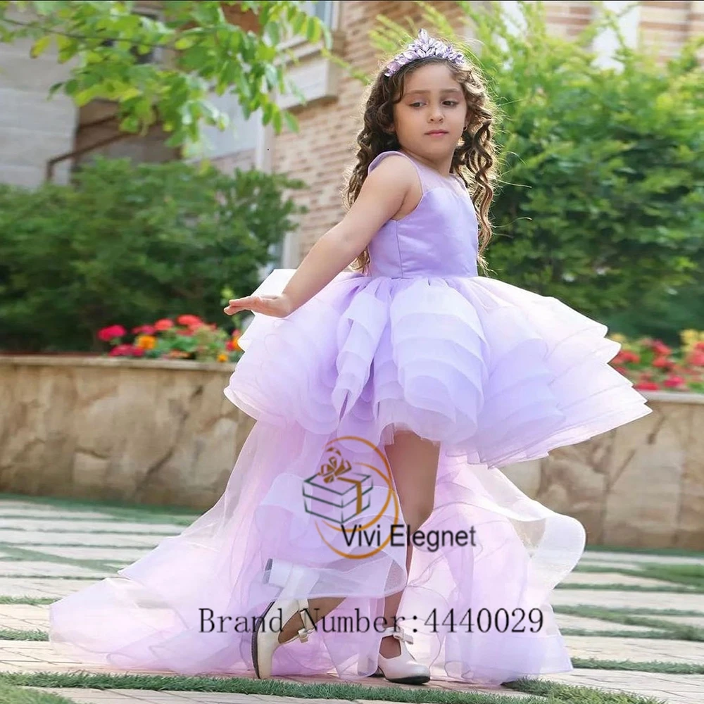 

Elegant Scoop Sleeveless Flower Girl Dresses for Girls 2023 Tiered Sleeveless Wedding Party Gowns Summer New فساتين للحفلات الرا