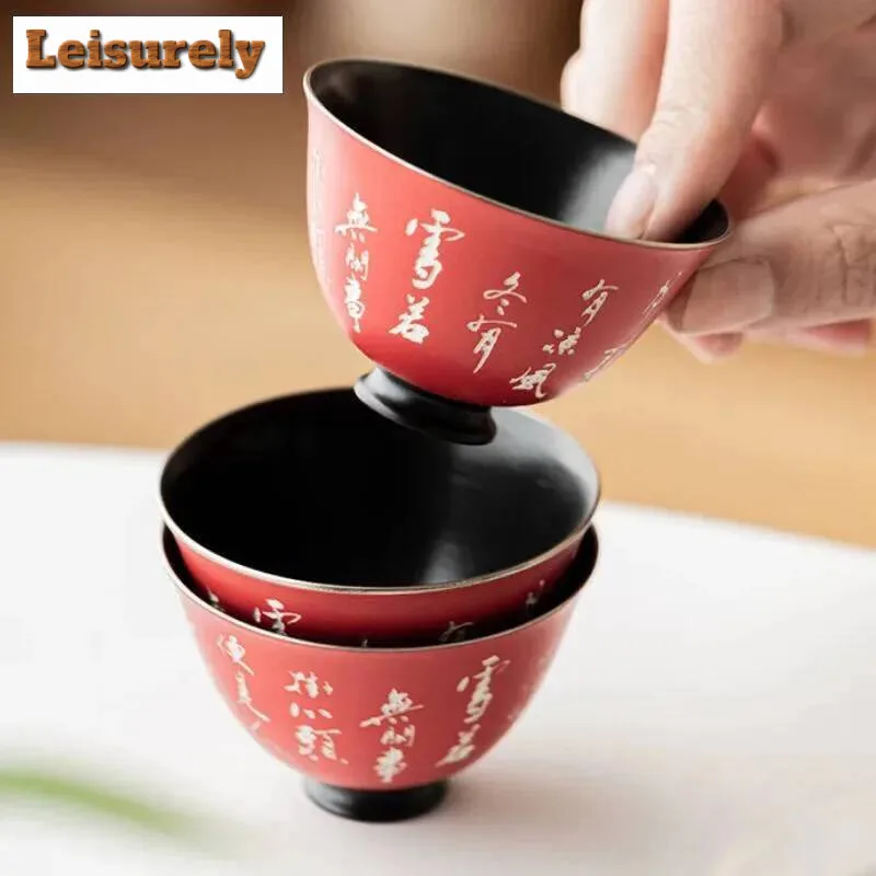 Chinese Poetic Prose Glass Tea Set Complete Boutique Tea Ceremony Set Teapot And Tea Cup Set Tea Supplies Decoration Gift Box