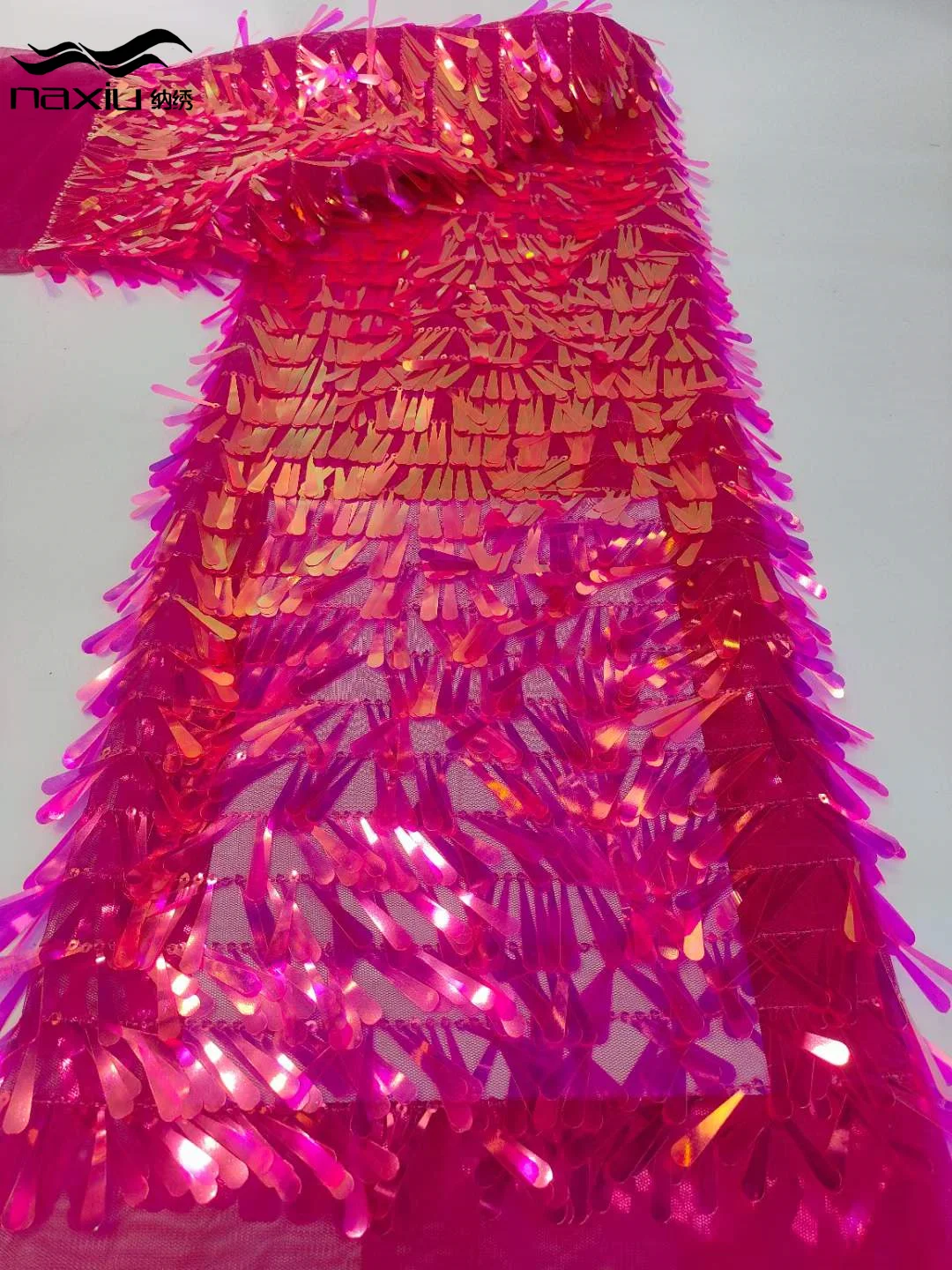 

Madison-Latest African Lace Fabric, Nigerian 3D Sequins, French Mesh, High Quality, Wedding Party Dress Sewing, 2023