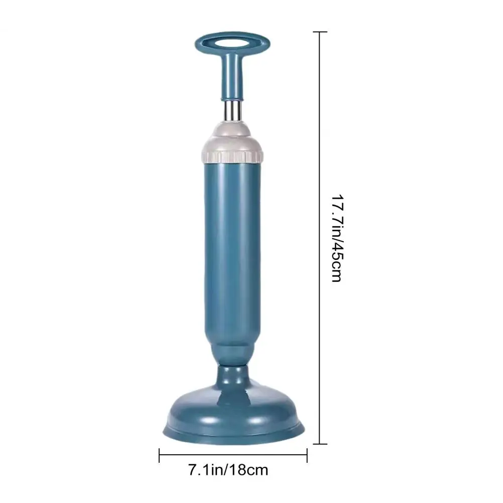 45cm Silicone Toilet Plunger High Pressure Pump Anti-Clogging Drain Cleaners Suction Cup Telescopic Handle Toilet Clog Remover