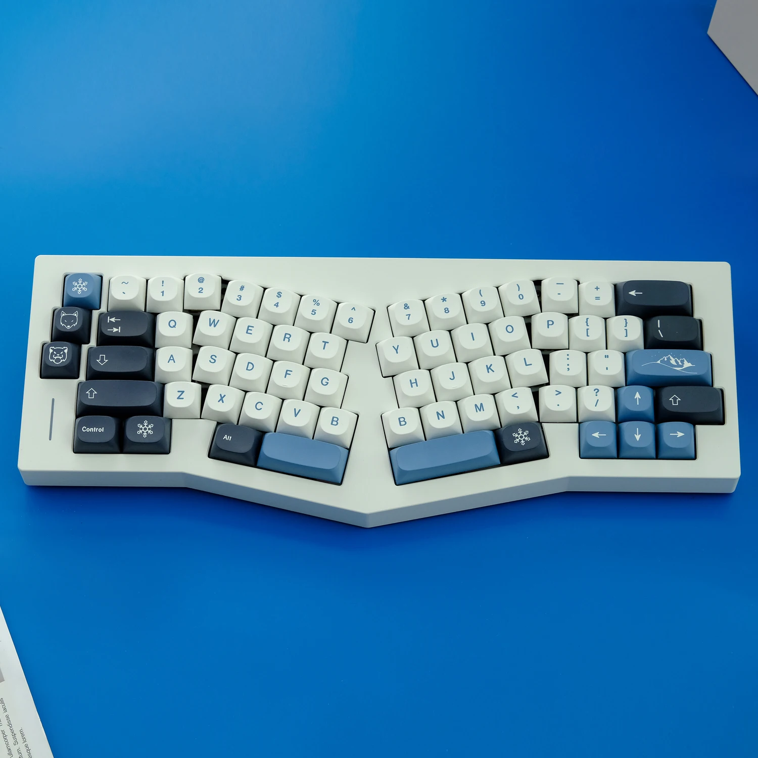 Gmk Arctic Pbt Dye Subbed Keycaps ma Profile Keycap 1.75u 2u Shift Iso Enter Conjunto 146 Chaves - Imagem 2