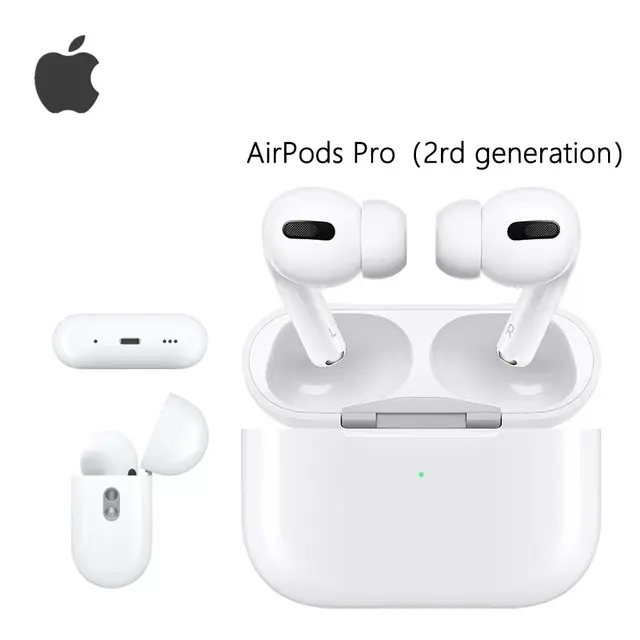 Apple-Écouteurs sans fil AirPods Pro, 2e génération, suppression active du bruit, Bluetooth 5.3, téléphone de sauna, IPtage, transparent, original, nouveau 1