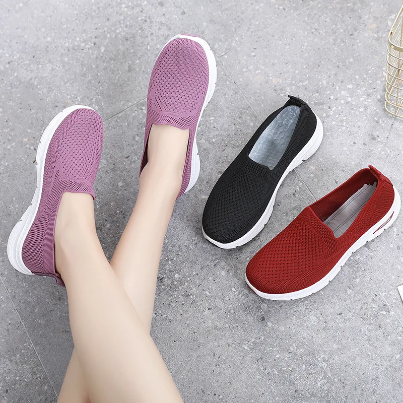 Women Shoes 2021 New Lazy Shoes Breathable Sneakers Women Light Comfort Tennis Shoes Women Fashion Casual Shoes Women Trainers