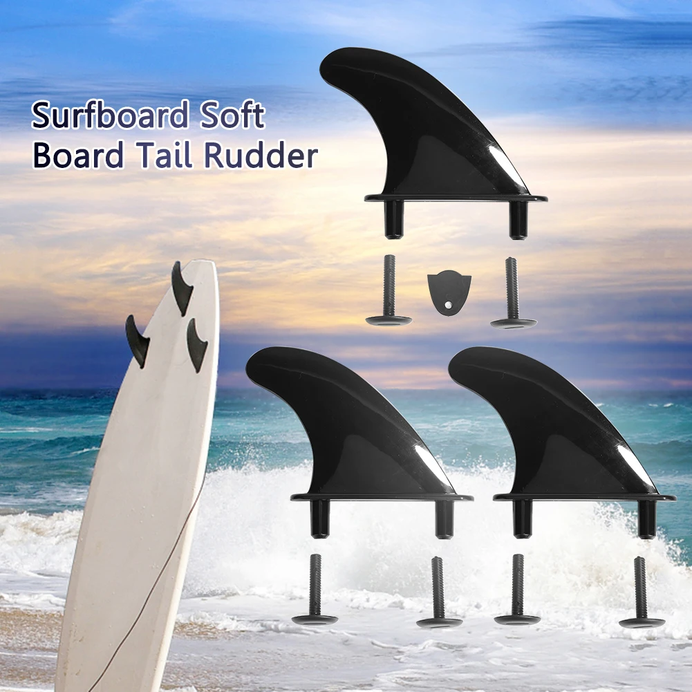 3pcs/set Soft Surf Fins Water Fins with Replacement Screws for
