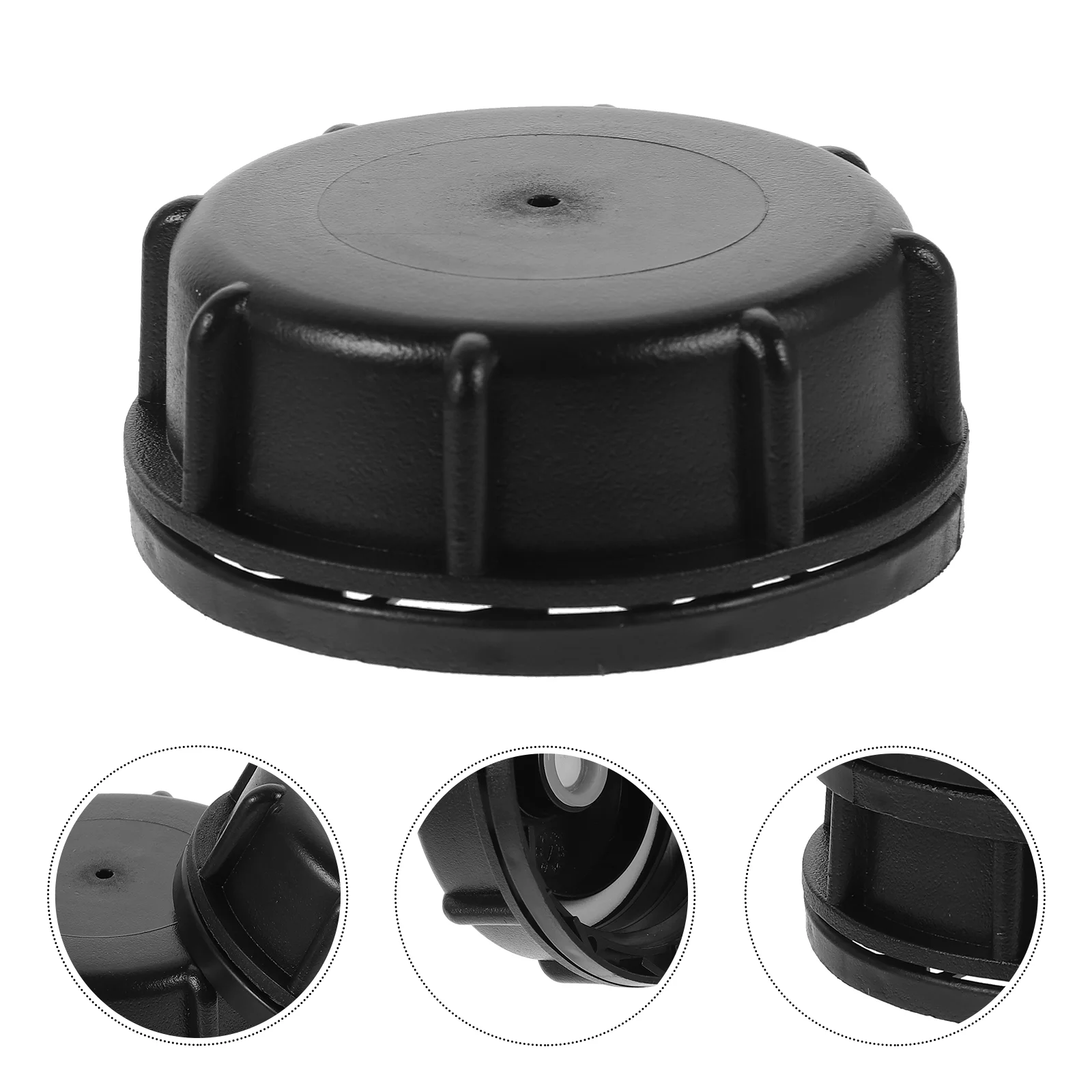 

6 Pcs Breathable Cover Stacking Bucket Lid Abs Rubber Coarse Thread Solid Caps Gas Can for Gasoline