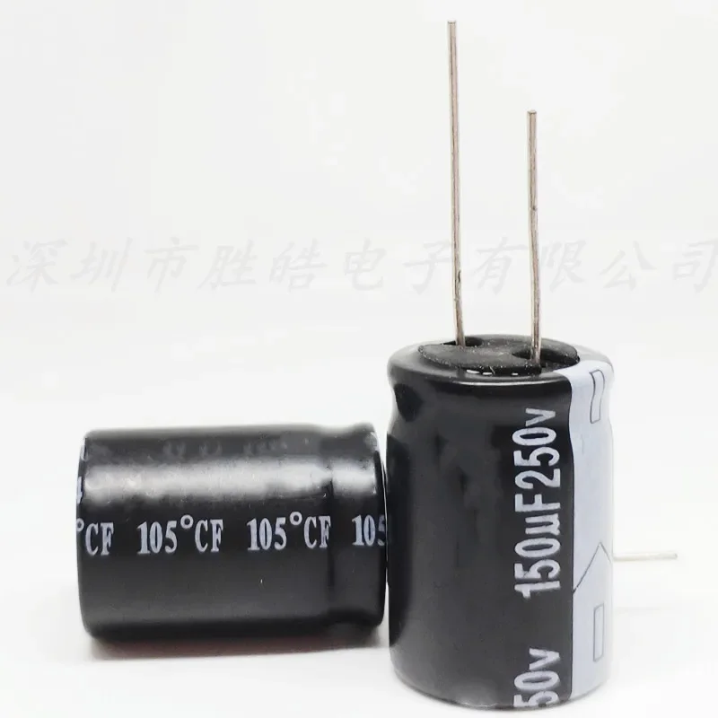 (5PCS)  250V150UF  Volume：16 X25  Aluminum Electrolytic Capacitors  Straight Plug  High Quality 50pcs high quality into 16 1000 v 470 uf uf electrolytic capacitors 680 uf volume 8 12