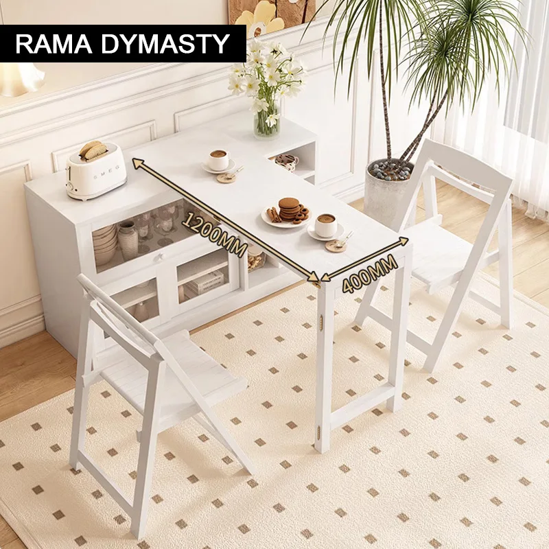 Modern Minimalist Small Folding Dining Table Sideboard Integrated Multifunctional Dining Table Against The Wall