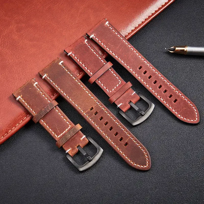 Vintage Leather Watch Straps - Premium Bracelet Bands