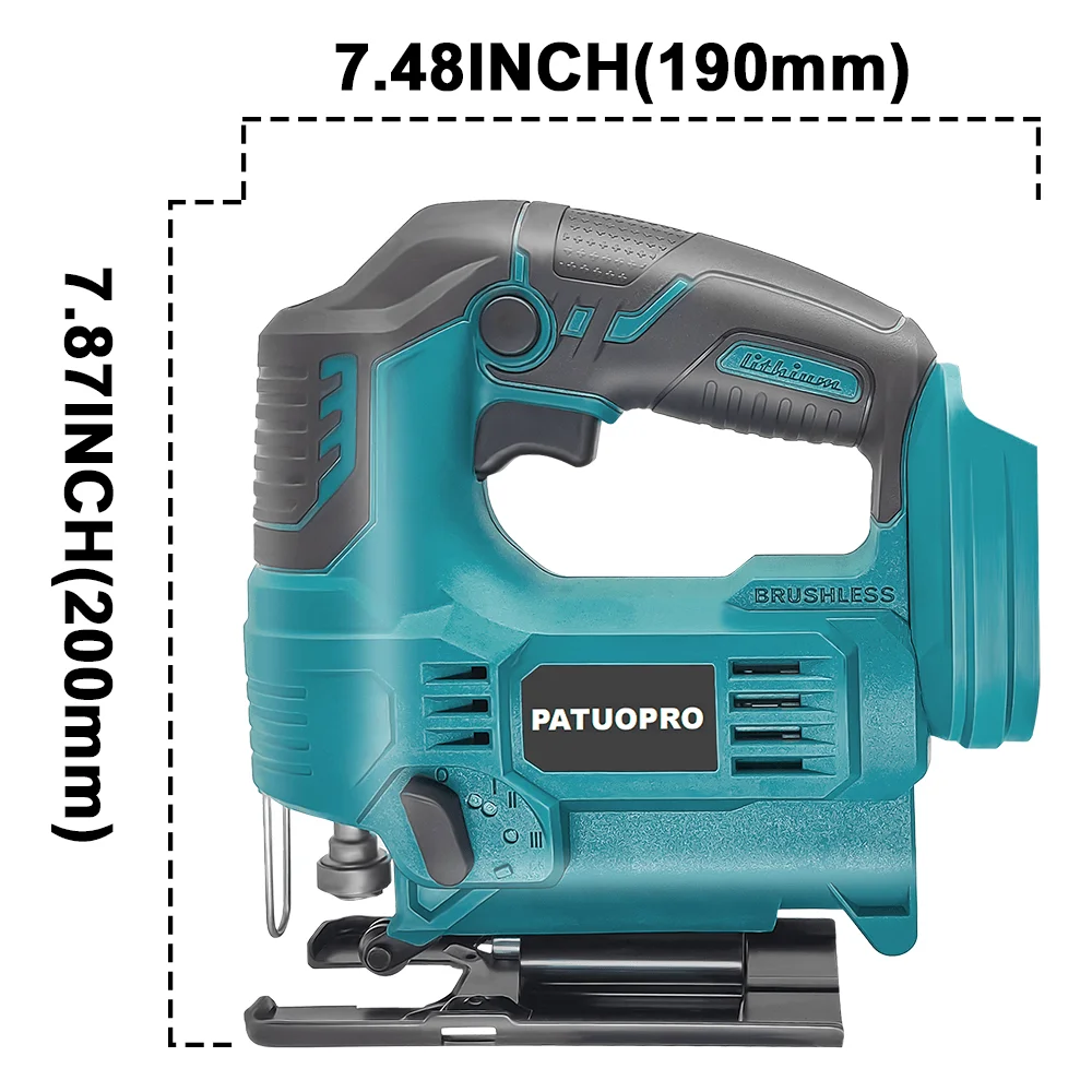 Seghetto Alternativo Senza Batteria Per Makita 18V | Taglio Legno E Metallo | 20 Lame Incluse | Fino A 3000 SPM - Foto 4