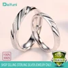 Daifuni 100% S925 Sterling Silver Frosted Finger Rings For Woman Men Wedding Band Top Quality Engagement Fine Party Jewelry 1