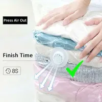 1PC No Pump Needed Vacuum Sealer Packing Bag Large Capacity Compressed Bags Vacuum Storage Bags Space Saver Bag Clothes Storage 1