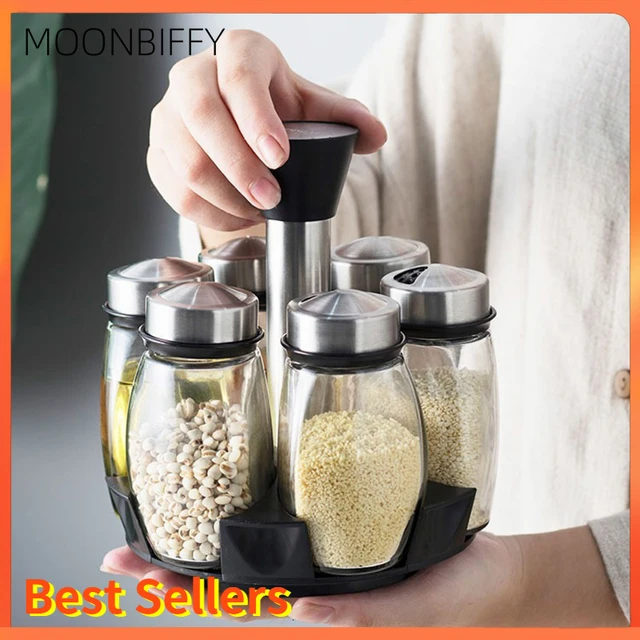 Sald and Pepper Kitchen Spices Set for Kitchen Organizer Box Home  Kitchenware Salt Shaker Plastic Seasoning Storage Spice Jar - AliExpress