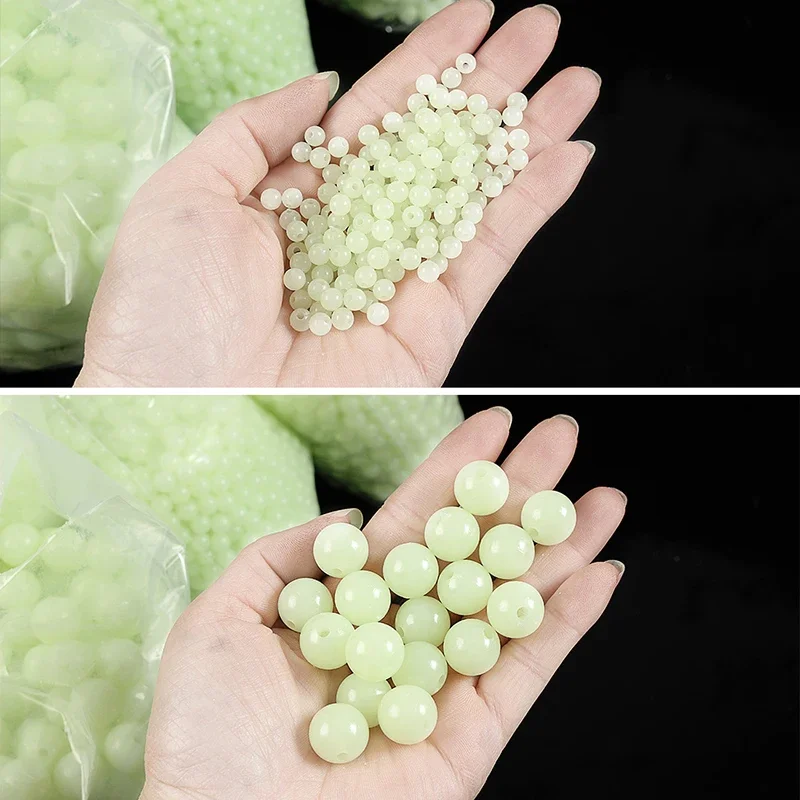 Luminous Glow Fishing Beads - 100pcs Pack | Stopper & Sinking Tool