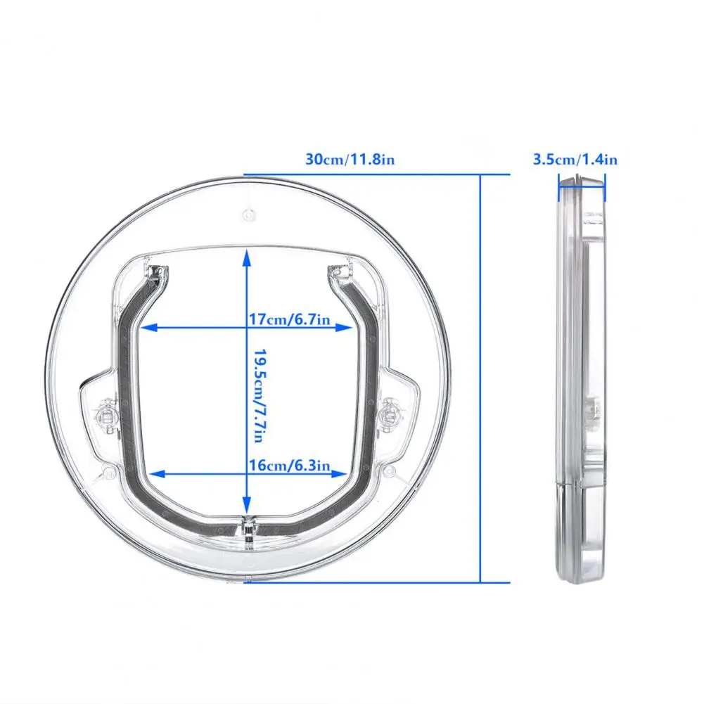 Cats Door for Puppy Dog Door 4 Ways Lock Lockable Acrylic Noise Reduction Pet for Puppy