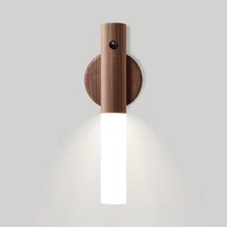 Night Light LED Photosensitive Sensor Night Light Infrared Sensor Wireless Rechargeable Night Lamp Bedside Wardrobe Wall Lamp