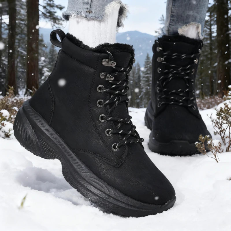 Winter Snow Barefoot Boots for Women Keep Warm Waterproof Winter Shoes Latest Fashion Design Non Slip Platform Snow Boots Men
