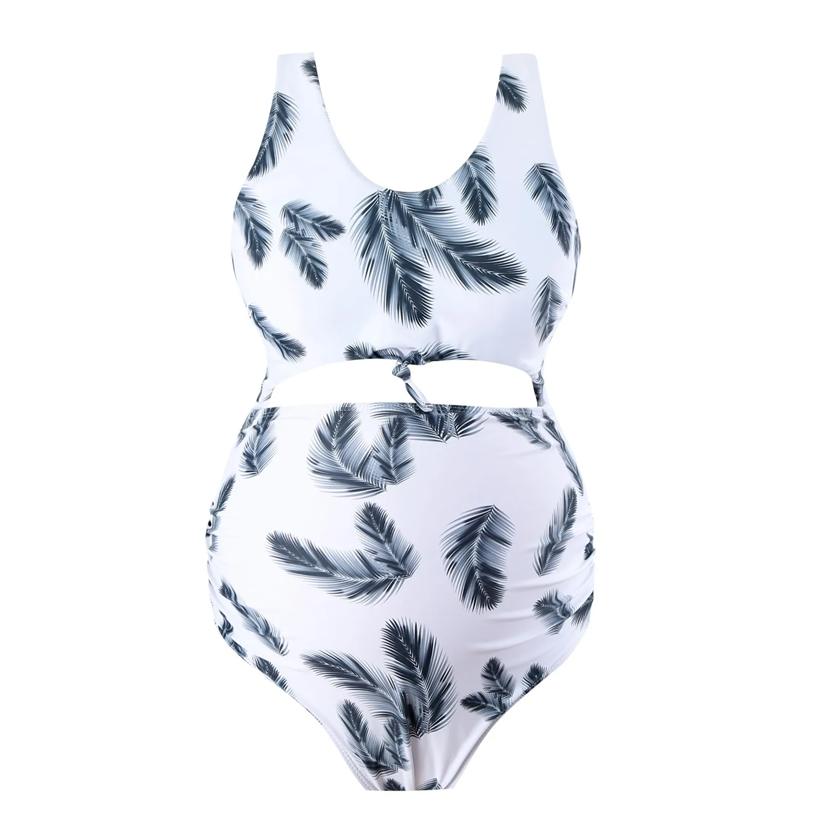 Women Printed One Piece Pregnancy Swimwear Sexy Backless Swimsuit V Neck Summer Beach Maternity Bikini Swimwear для беременных