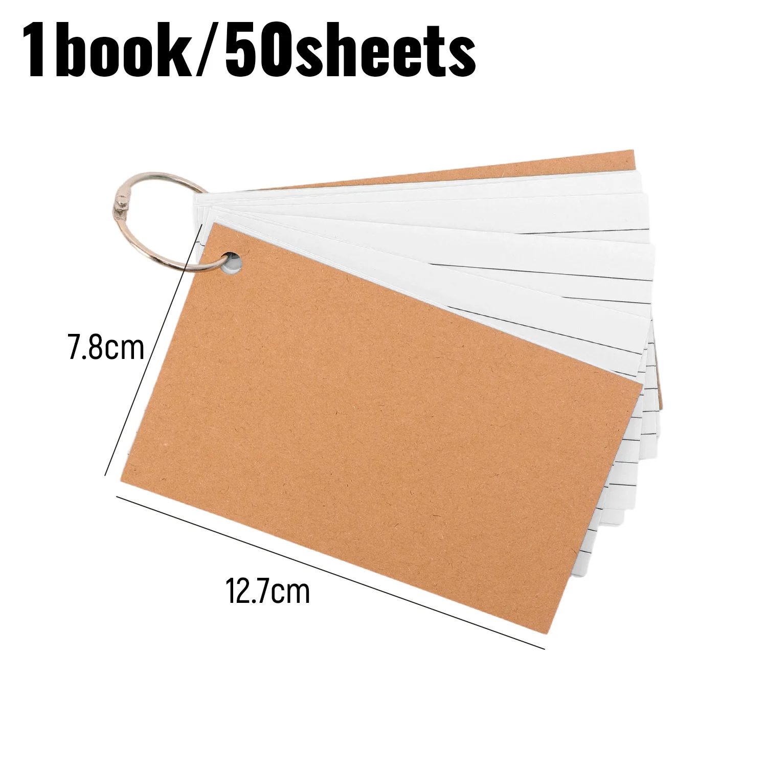 Vibrant Ruled Notecard Set with Binder Ring